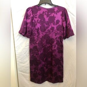 2P 100% Silk BarriePace fully lined  puff sleeve slip dress